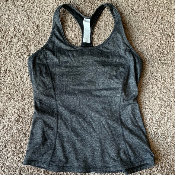 Calvin Klein Tops - Calvin Klein Gray Performance Tank with Bra Calvin Klein Tops - Calvin Klein Gray Performance Tank with Bra